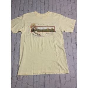 Vintage 90s M D. Morgan Single Stitch Illinois painting artsy farming landscape‎